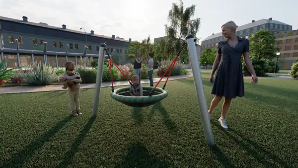 PORTIQUE BALANÇOIRE MINI-M - acier galvanisé HUCK OCCITANIA